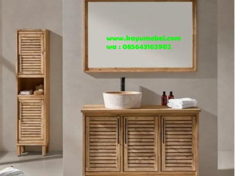 Produsen meja wastafel kayu jati