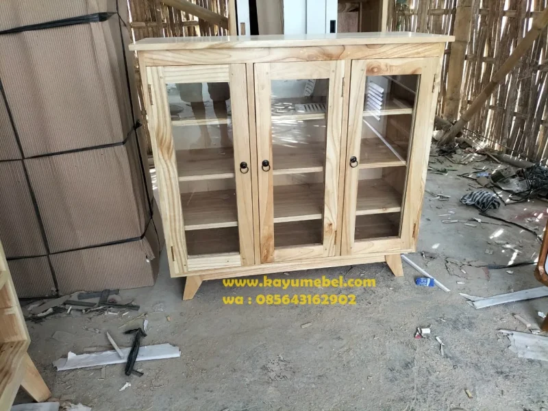 rak sepatu kayu minimalis modern